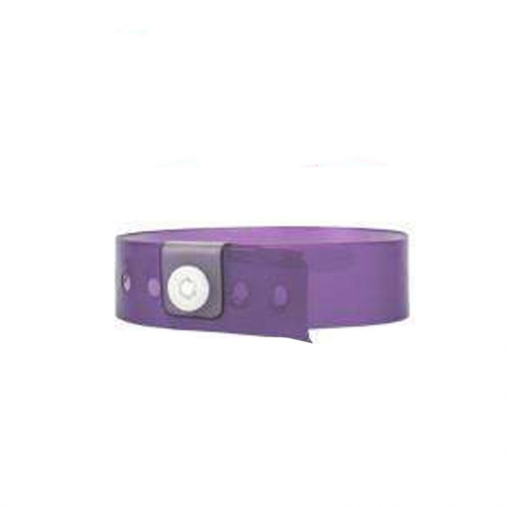 Vinyl 3/4" Clear Wristbands, Plum Purple (500/box) main image